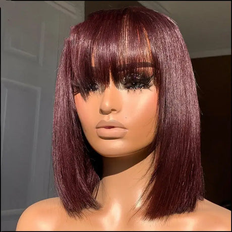 Bangs Short Hair Wig Breathable And Natural - Lootquake