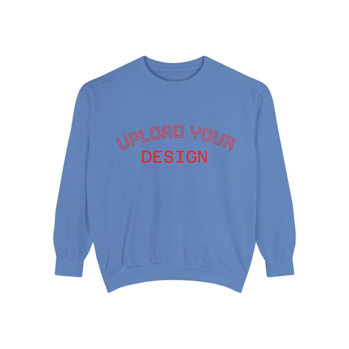 Customizable Unisex Garment-Dyed Sweatshirt, Personalized Gift, Cozy Streetwear, Casual Outfit, Unique Design Sweatshirt