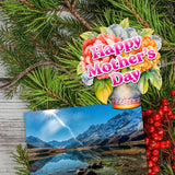 Juego de 6 adornos decorativos de madera con clip para el Día de la Madre de G. Debrekht - Love Family Decor - 8090059C-S6