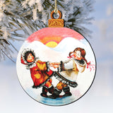Arctic Friendship Wooden Ornaments by G. DeBrekht - Christmas Santa Snowman Decor - 8117420