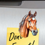 Juego de 6 imanes decorativos de madera con caballos de G. Debrekht - Decoración de vida silvestre - 8090039G-S6