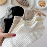 1/5 paires de chaussettes invisibles unies, chaussettes bateau unisexes simples et respirantes, bas et bonneterie pour femmes