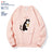 Women's Fashionable Solid Color Printed Long Sleeved Sweatshirt - Lootquake