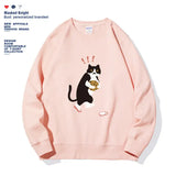 Women's Fashionable Solid Color Printed Long Sleeved Sweatshirt - Lootquake