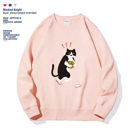 Women's Fashionable Solid Color Printed Long Sleeved Sweatshirt - Lootquake