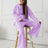 Women's Fashionable Casual Solid Color Long Sleeved Sweatshirt Set - Lootquake