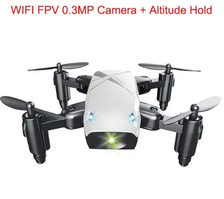 Micro Foldable RC Drone 3D Bearing Steering Wheel Remote Control Quadcopter Toys With Camera WiFi APP Control Helicopter Dron Kids Gift - Lootquake