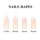 10PCS Handmade Press-On Nails - Stylish & Reusable Coffin Design