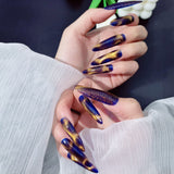 10PCS Handmade Press-On Nails - Stylish & Reusable Coffin Design