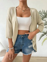 Women's Solid Color Button Loose And Fashionable Cardigan Jacket - Lootquake
