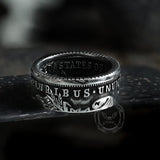 1896 Morgan Dollar Pattern Alloy Ring