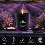 Luxury Candle Gift Set For Women, Strong Scented Candle Set, Black Candles Gifts, 3 Pack, 24oz, Burning 150 Hours