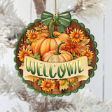 Welcome Wooden Ornaments by G. Debrekht Thanksgiving Halloween Decor - 933123