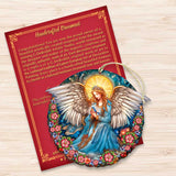 Adornos navideños de madera del Ángel de la Guarda de la Serenidad de G. DeBrekht - Decoración navideña para la Natividad - 8652806