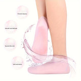 Lot de 2 chaussettes en gel de silicone pour le soin des pieds, hydratantes et anti-crevasses, pour le massage, anti-peaux mortes, soulage la douleur, sans alcool, de qualité familiale, sans alimentation électrique.