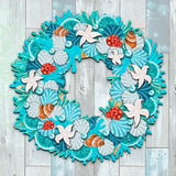 Coastal Holiday Door Wreath by G. DeBrekht - Coastal Holiday Decor - 8185306H