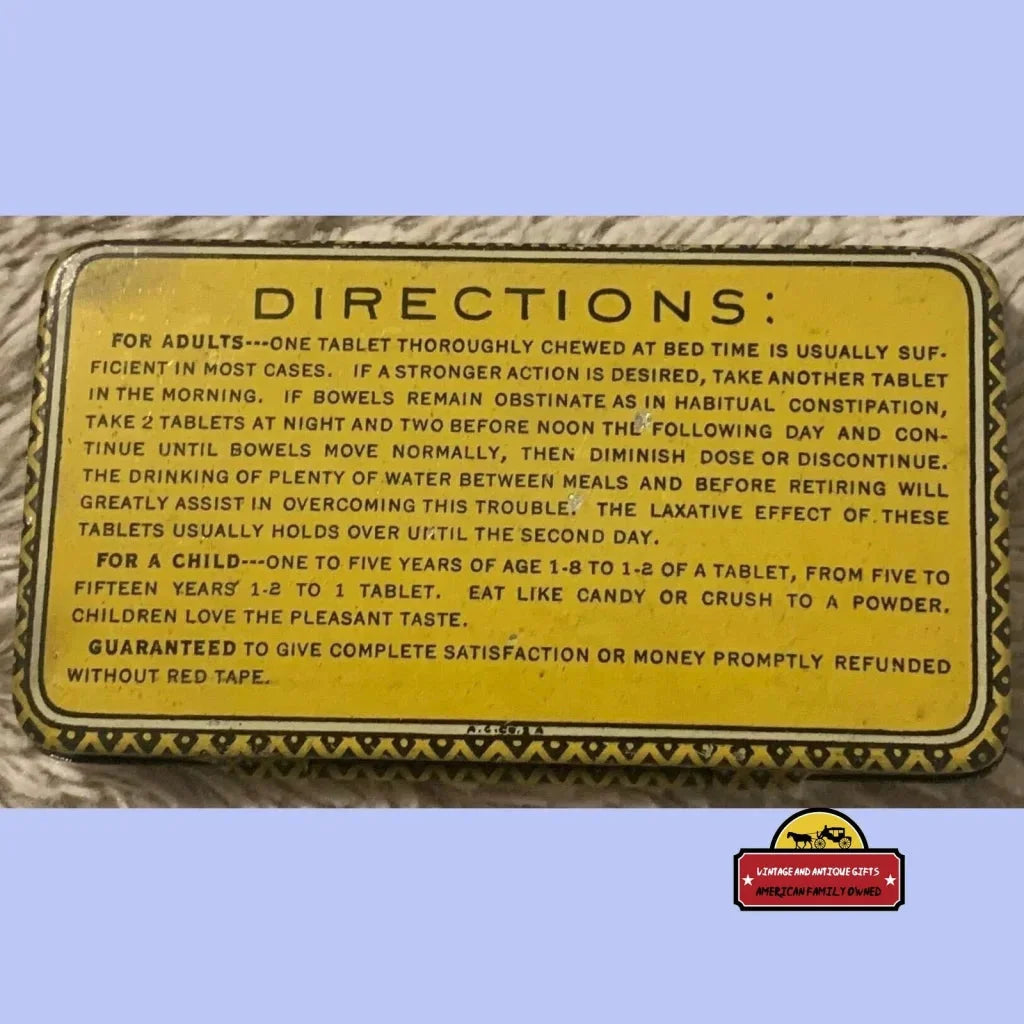Rare 1910s Antique Pinex Laxative Medicine Tin Unearthed