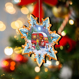 Adornos de madera con forma de copo de nieve de G. Debrekht - Decoración navideña de Papá Noel - 8688428