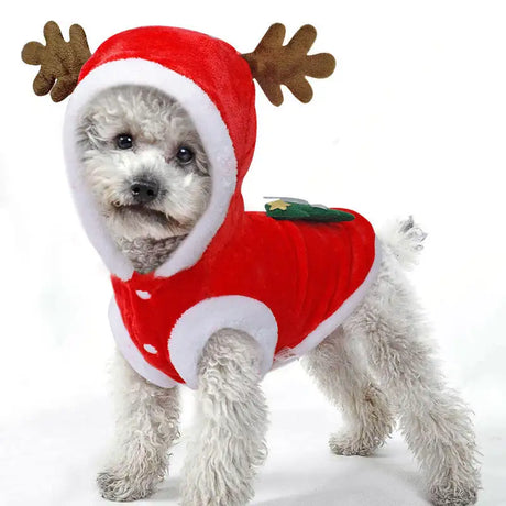 Pet flannel elk christmas clothes - Lootquake