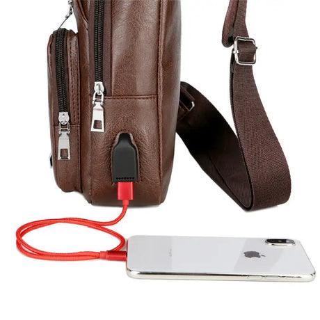 USB Portable Charging Chest Bag Messenger Bag - Lootquake