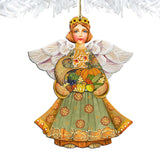 Fall Angel Wooden Ornaments by G. DeBrekht - Thanksgiving Halloween Decor - 8155232
