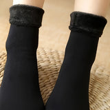 4 Pairs Snow Socks With Plush Lined, Thickened Warm Floor Socks, Winter Cold Cold Warm Socks
