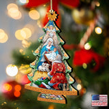 Adornos de madera para el árbol de la Natividad de la Adoración, par de G. DeBrekht - Designocracy - 8128833-2