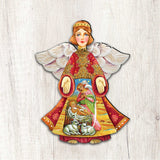 Mary And Joseph Angel Nativity Door Decor by G. DeBrekht - Nativity Holiday Decor - 8154109H