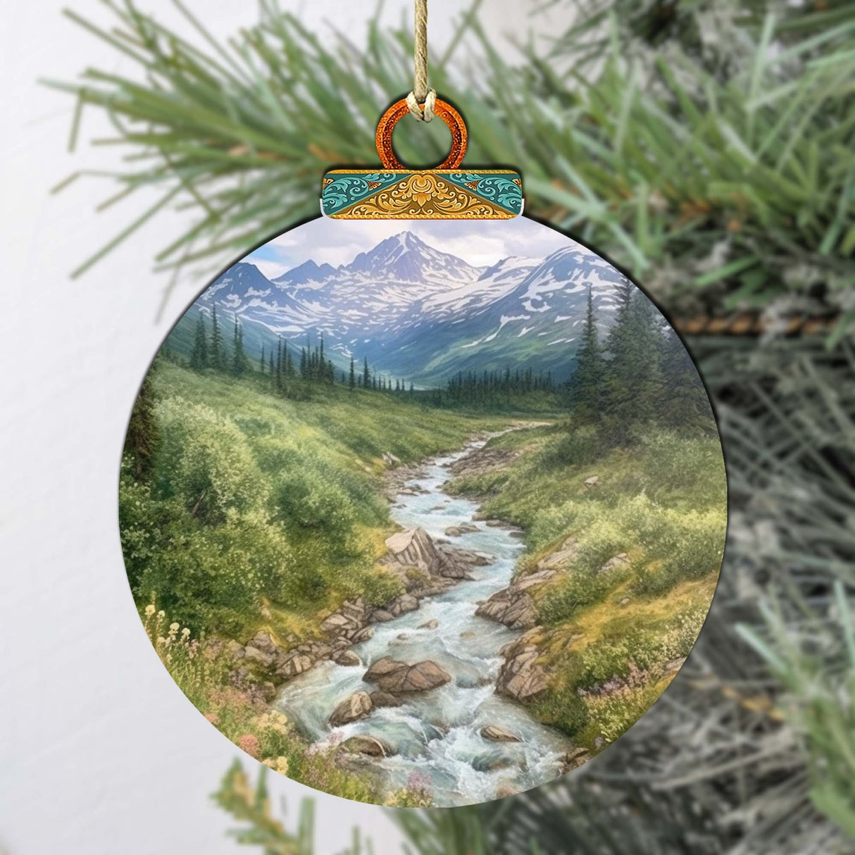 Adornos de madera de la naturaleza de Alaska de G.Debrekht - Decoración navideña de vida silvestre - 870076