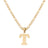 SAELACY 18K Gold Silver Tone Stainless Steel Initial Necklaces for Women Men Gothic 26 Letters Pendant with Figaro Chain Necklaces - Lootquake