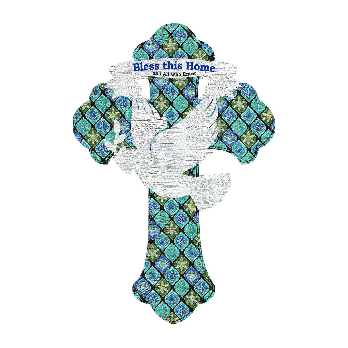 Blessings Cross Easter Door Decor by G. DeBrekht - Easter Spring Decor - 8191163H