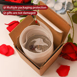 Bougie parfumée à la gelée de rose pour aromathérapie, ambiance romantique - Idéale pour les anniversaires, la Saint-Valentin, les anniversaires de mariage, Thanksgiving, Noël - 1 pièce, cire de soja dans un pot en verre