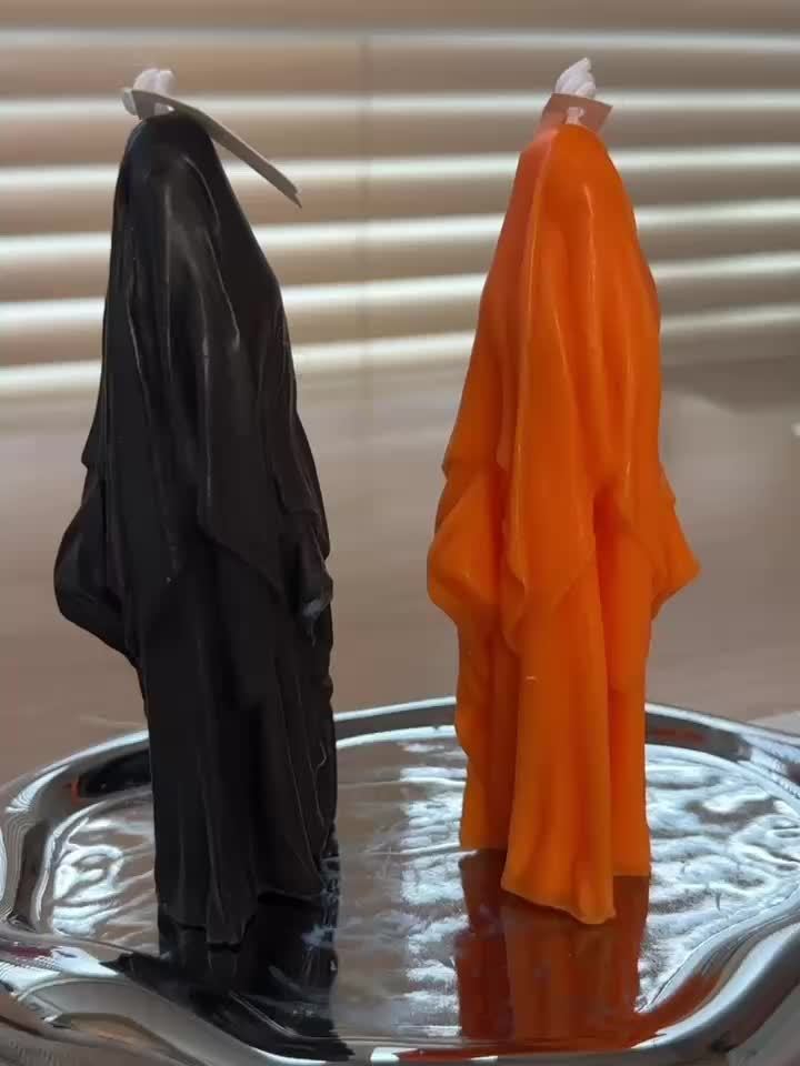 Bougie parfumée Halloween pour femme - Motif fantôme scintillant, idéale pour la décoration et les cadeaux