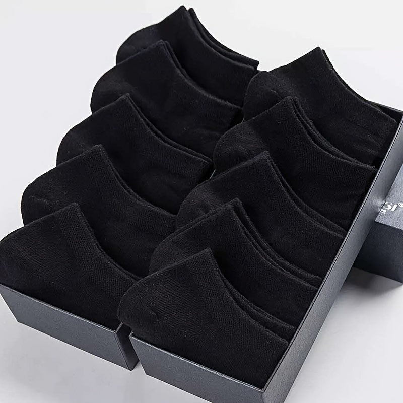 Lot de 3 paires de chaussettes de cheville simples et solides pour homme, confortables, respirantes, douces et absorbantes pour l'extérieur