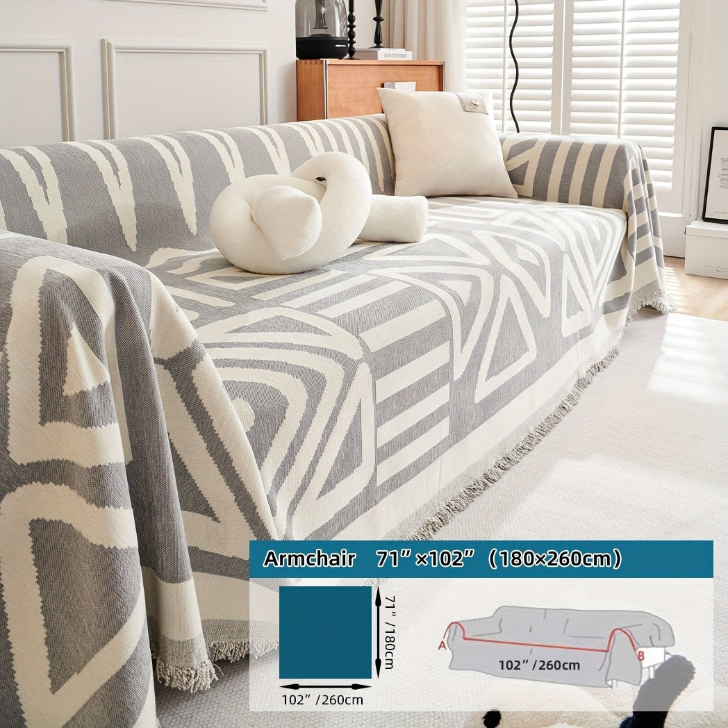 Funda de sofá estilo bohemio, antiarañazos para mascotas, antideslizante, para dormitorio, sala de estar, decoración del hogar, manta de sofá