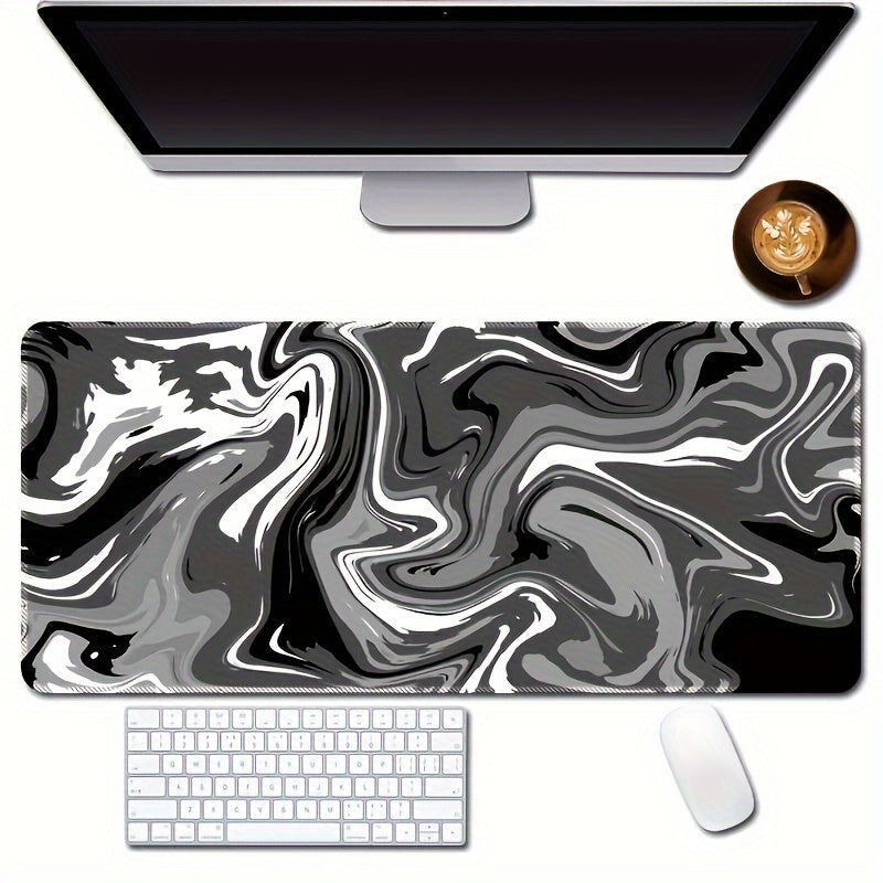 Alfombrilla de ratón grande para juegos, base de goma antideslizante, lavable, diseño de grafiti abstracto, ideal para el trabajo, juegos y la oficina.