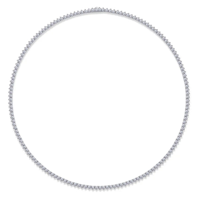 Solitude Luxury Fashion Set Mosan Diamond S925 Silver Necklace Rivaling Natural Diamonds - Lootquake