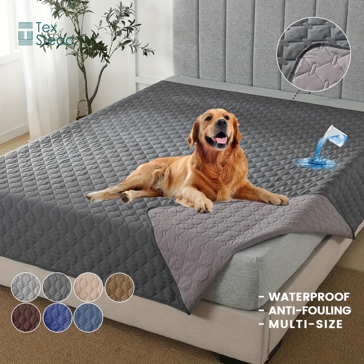 [Protector impermeable para cama de perro] Funda impermeable de doble cara para cama de perro, manta para mascotas, sofá, protector de muebles para perros