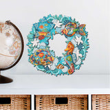 Coastal Sea Creatures Holiday Door Wreath by G. DeBrekht - Coastal Holiday Decor - 8185306-3H