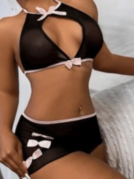 Sexy Lingerie Mesh Split Set - Lootquake