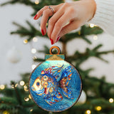Coastal Decorations - Blue Fish Wooden Ornaments by G.Debrekht Coastal Holiday Decor - 8688181