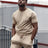 Men's Casual Short Sleeve T-Shirt Sports Suit - Lootquake