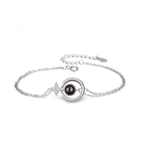 Women's S925 Round Diamond Embedded Star Bracelet - Lootquake