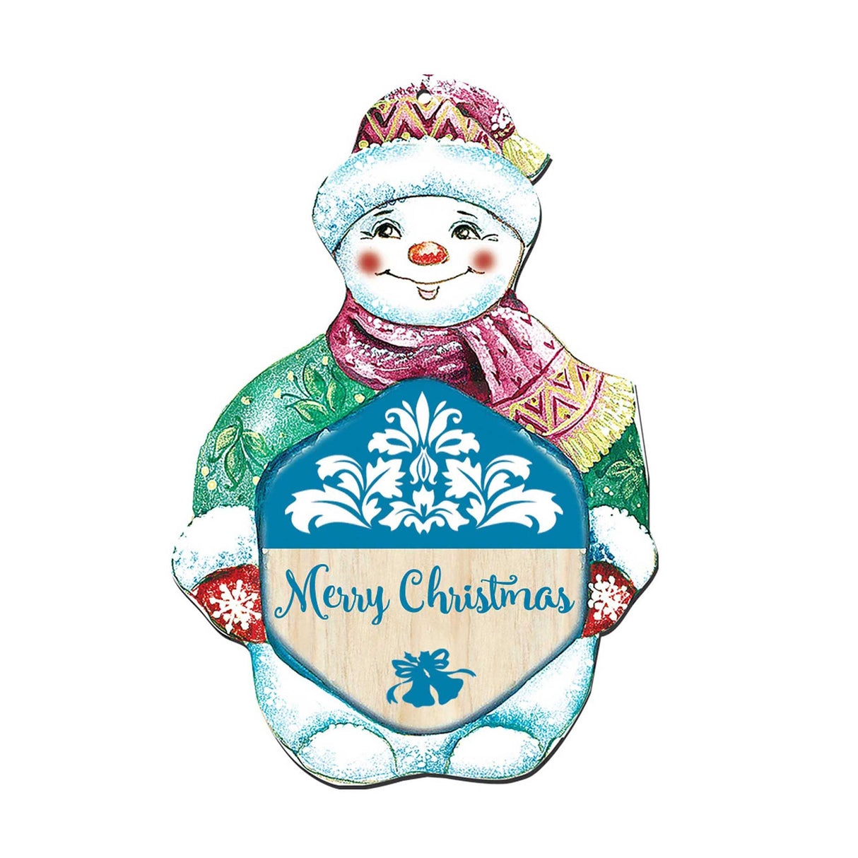 Decoración navideña de muñeco de nieve para puerta de G. DeBrekht - Decoración navideña de Papá Noel y muñeco de nieve - 8116101H