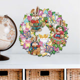 Easter Family Holiday Door Wreath by G. DeBrekht - Easter Spring Decor - 8185301-3H