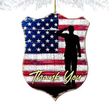 Adornos de madera con forma de escudo de agradecimiento - Decoración Internacional - 8187101