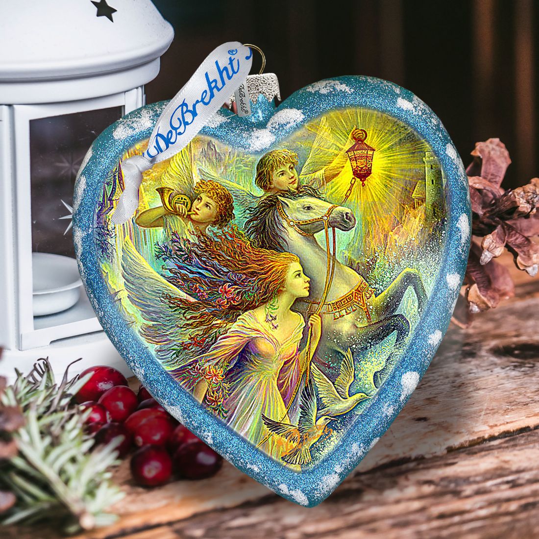 Christmas Night Glass Ornament Limited Edition by Strelkina at G. DeBrekht - Christmas Decor - 738-087-ST