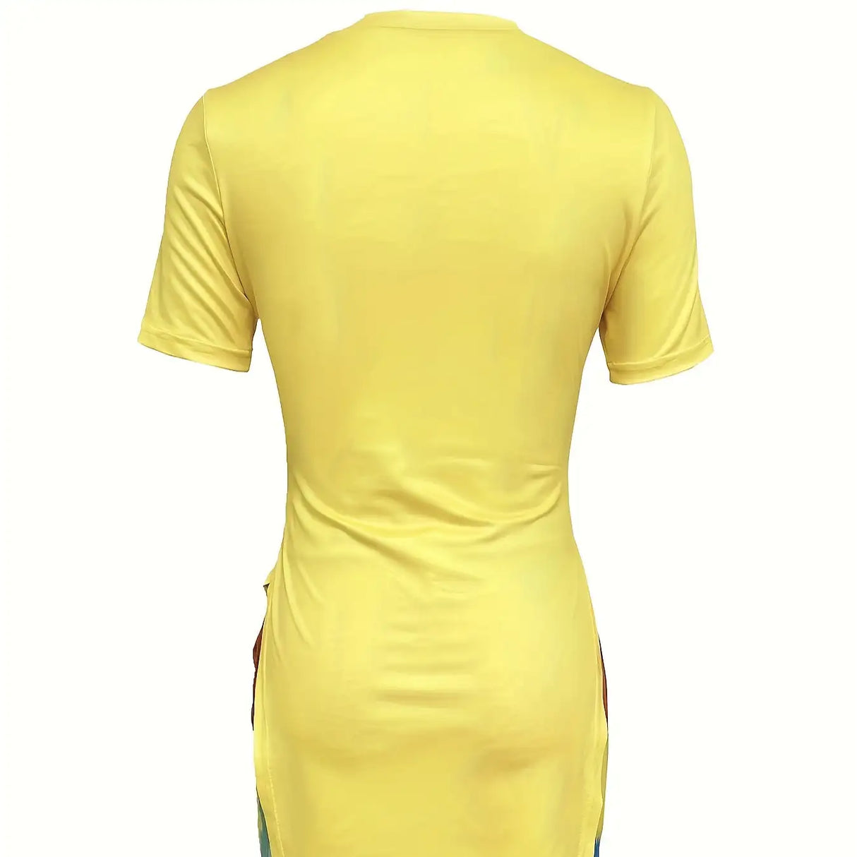 Ladies' Round Neck Printed Fashion Trend Versatile Elastic Breathable Pants Show Off Figure Top Shorts Two-piece Set - Lootquake