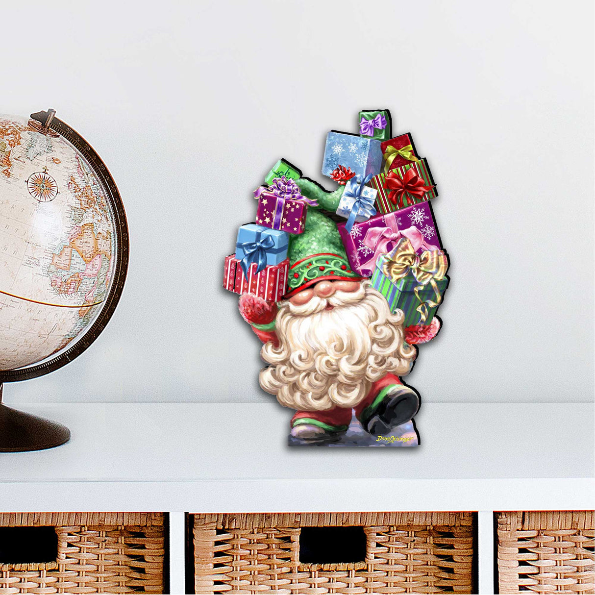 Bolsa de regalo con corona de gnomo para Pascua, adorno grande para el hogar de D. Gelsinger - Decoración navideña - 8461054H-DG