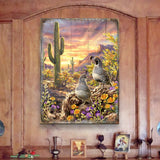 Quail Vista Art Wooden Wall Art by D. Gelsinger - Nature Wildlife Decor - 95654B-1623